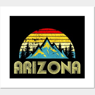 Arizona Tee - Retro Vintage Mountains Nature Hiking Posters and Art